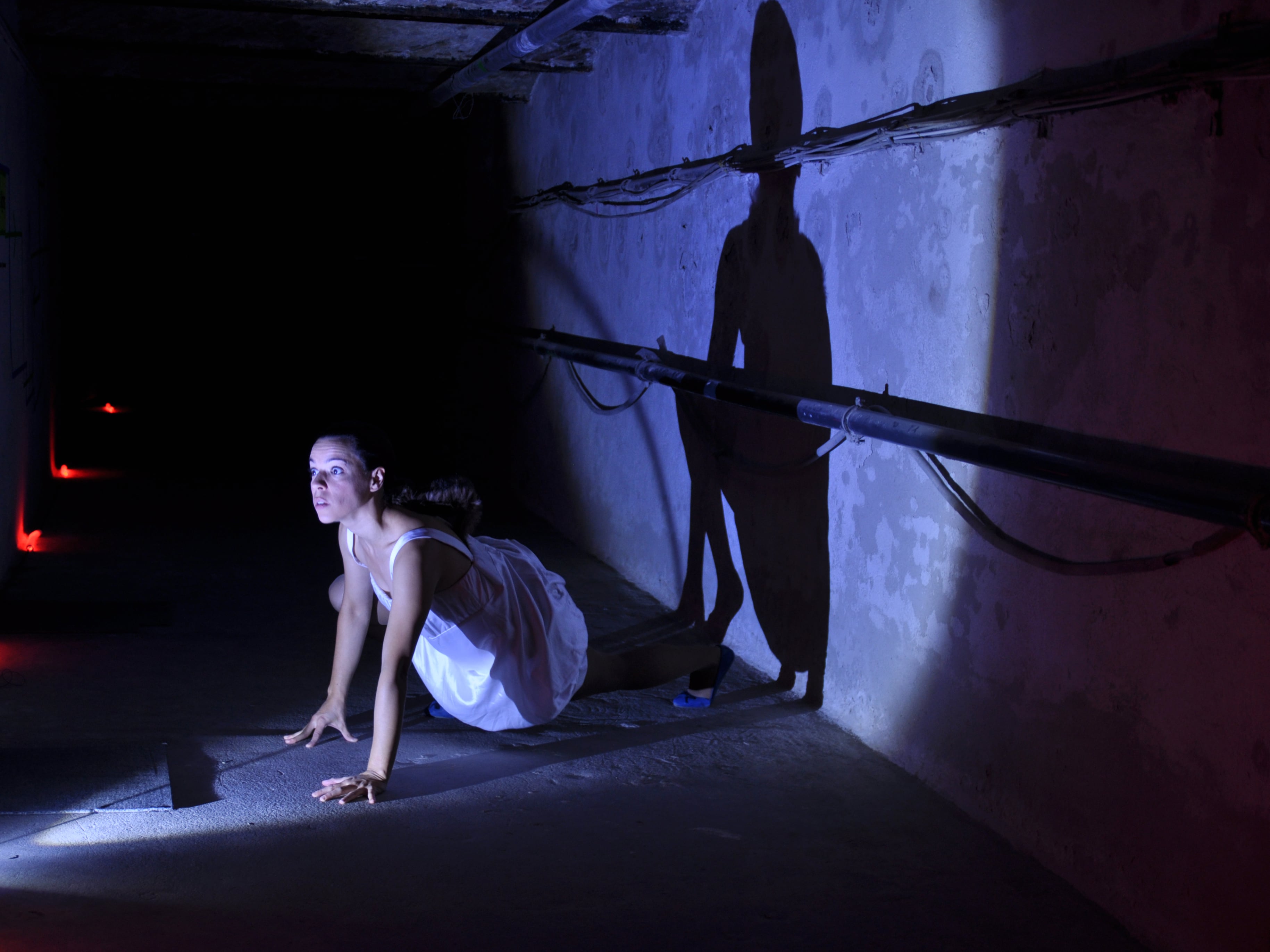 actress looking at the light